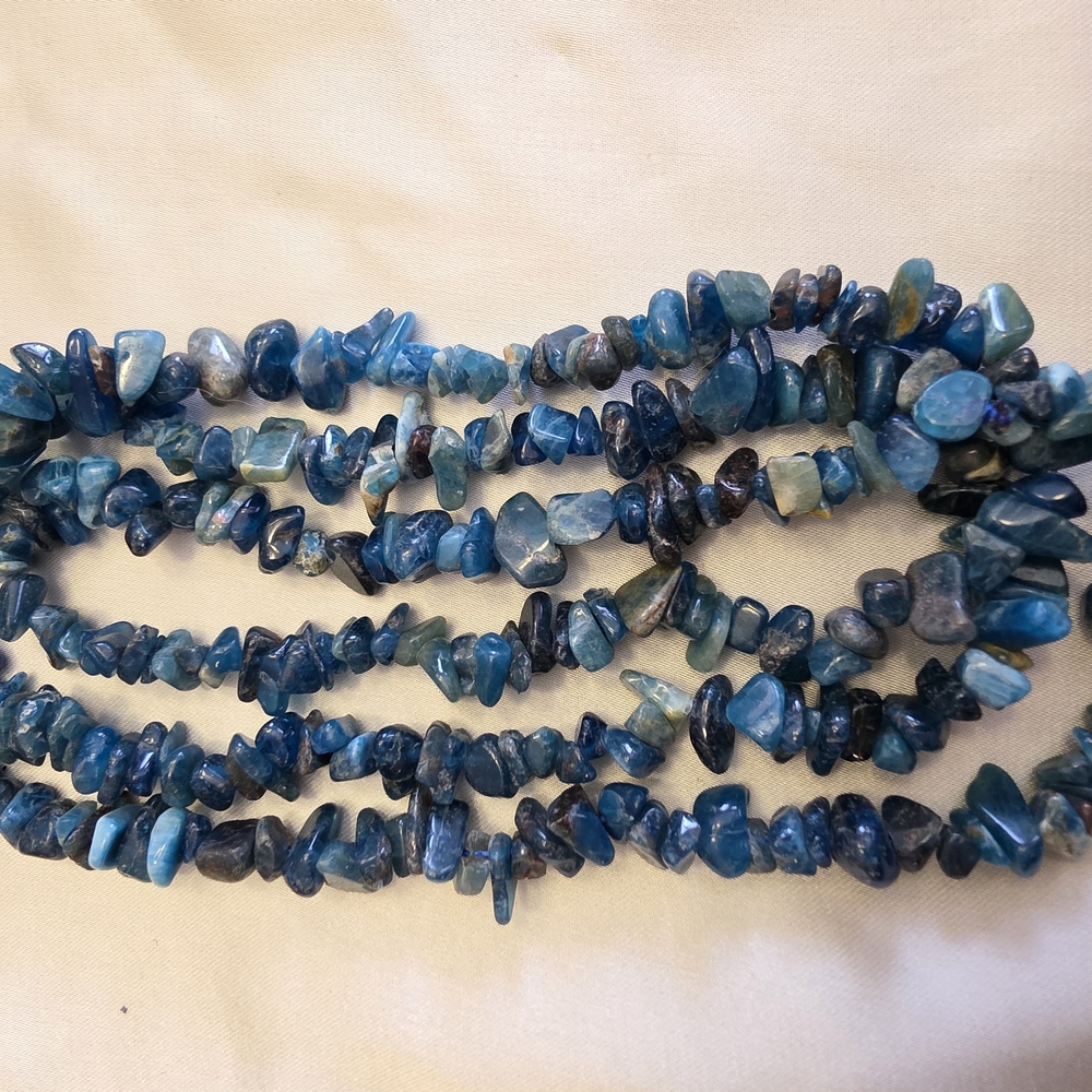 Blue Apatite Stone Beaded Necklace